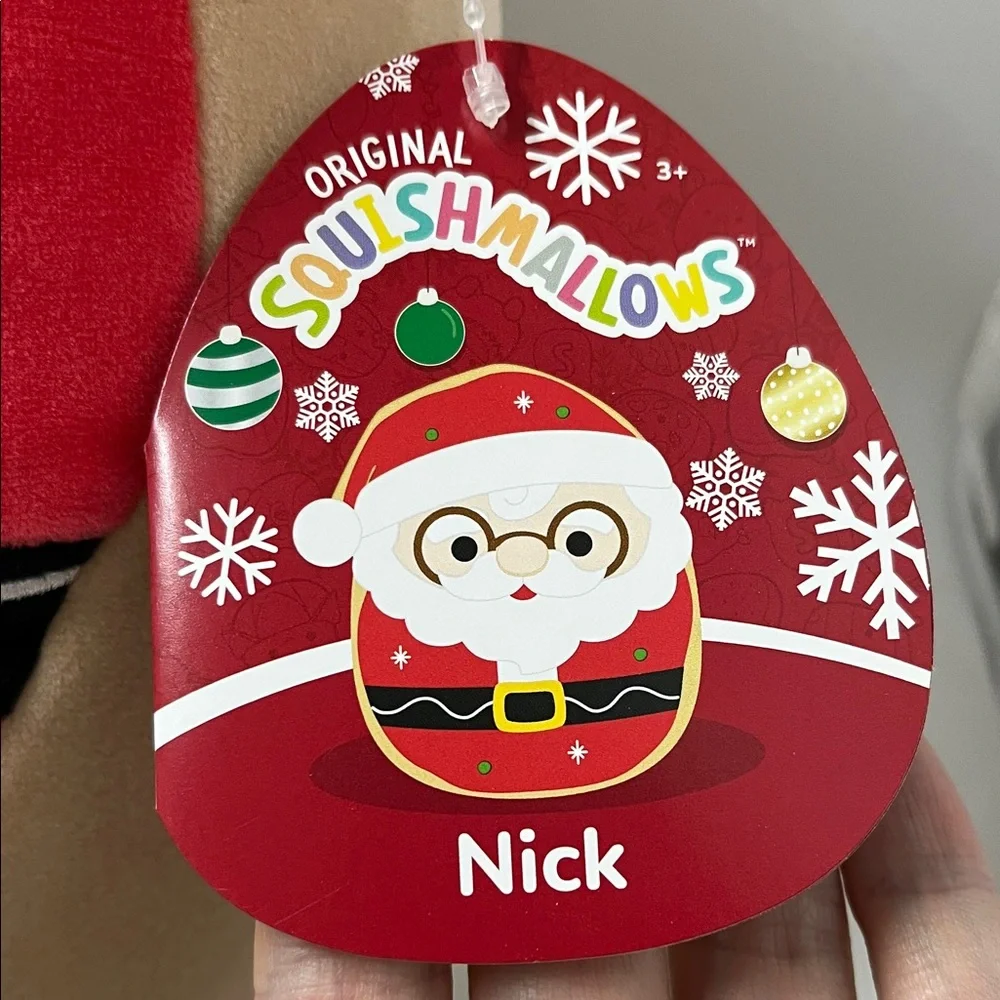 Santa Claus Squishmallow 10” Plush Pillow - NWT